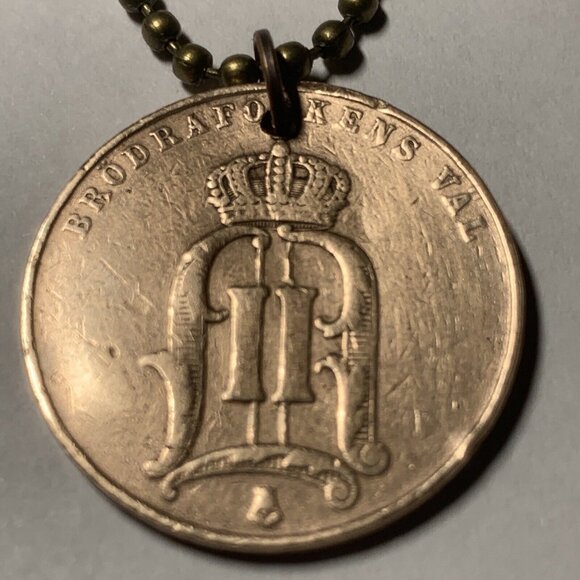 1899 Sweden 5 Öre Norway Coin Pendant Date. Real Antique Coin. Great Gift 🎁 - Picture 4 of 5